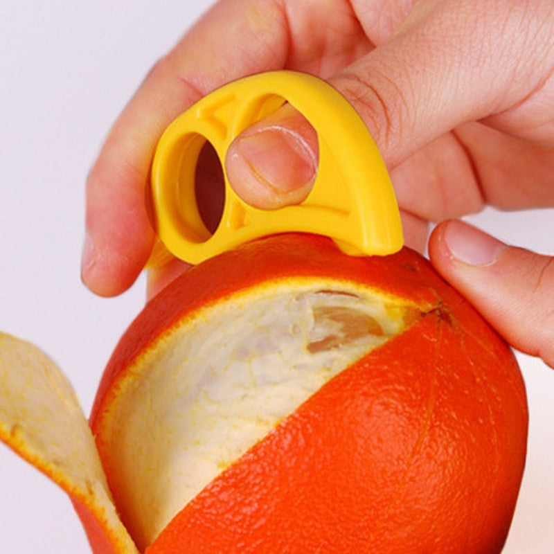 Orange Peeler and Citrus Fruit Stripper, Easy Opener Lemon Slicer, Kitchen Knife Gadget Set Random Color