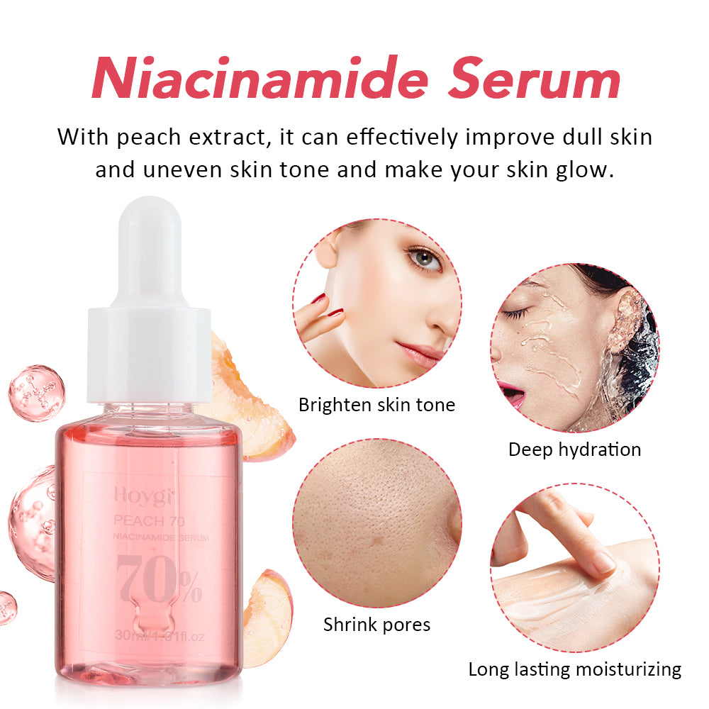 Niacinamide Facial Serum Hyaluronic Acid Vitamin B12 Essence Pore Minimizer Brightening Glowing Ski 3