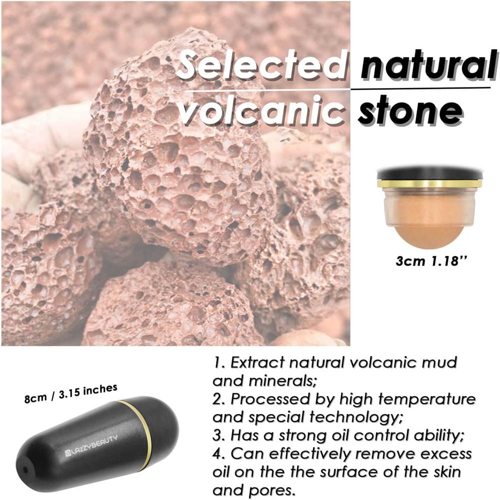 Face Oil Absorbent Volcanic Roller Portable Reusable Oil Control Balance Skin Prevent Acne Instant  4