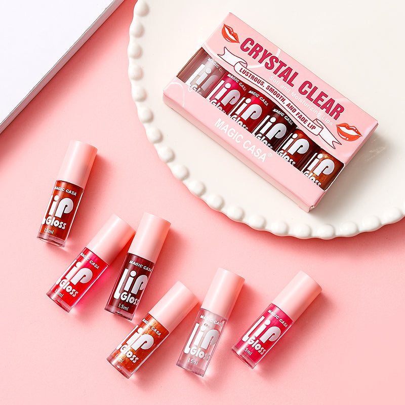 Water Gloss Jelly Lip Oil 6Piece Set Plumping Hydrating Base Long Lasting Moisture Lip Treatment Pr 4
