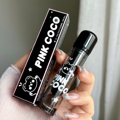 Bear Doodle Mirror Lip Glaze, Long Lasting Shiny Lip Gloss, Student Friendly, Skin Brightening Nude, Hydrating Shine