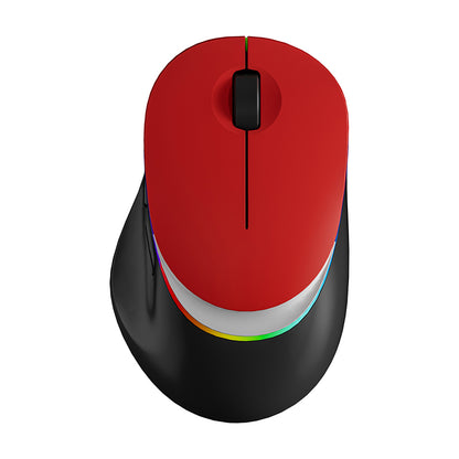 Light Emitting Wireless Bluetooth Mouse Rechargeable, Type C Interface, Dual Side Use, 3 Channel Switching Mode