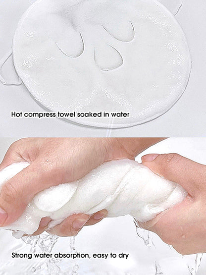 Skin Friendly Hot Compress Towel Hanging Ear Steam Heating And Cold Hot Compress Face Towel Wet Irr 2