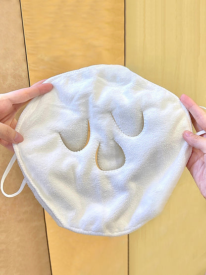 Skin friendly hot compress towel hanging ear, steam heating and cold hot compress face towel, wet irrigation therapy