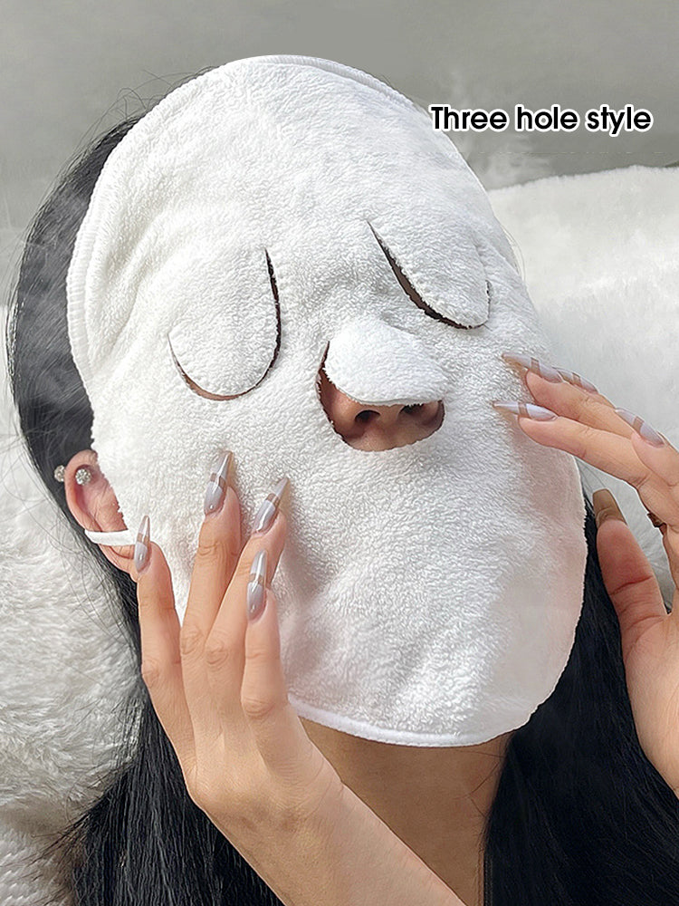 Skin Friendly Hot Compress Towel Hanging Ear Steam Heating And Cold Hot Compress Face Towel Wet Irr 5