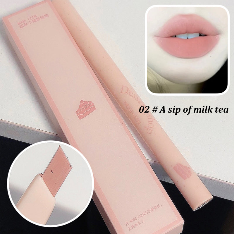 Dessert Lip Liner, Automatic Rotating Lipstick Pen, Waterproof Lasting No Color Outline Lip Definer, Smooth Precision