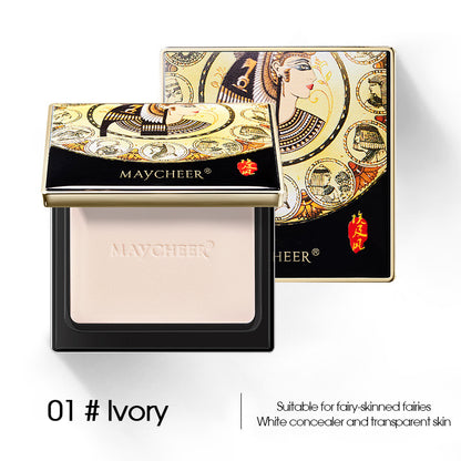 Waterproof Egyptian Style Oil Control Powder, White Makeup Free Concealer, Moisturizing, Long Lasting Shine Free