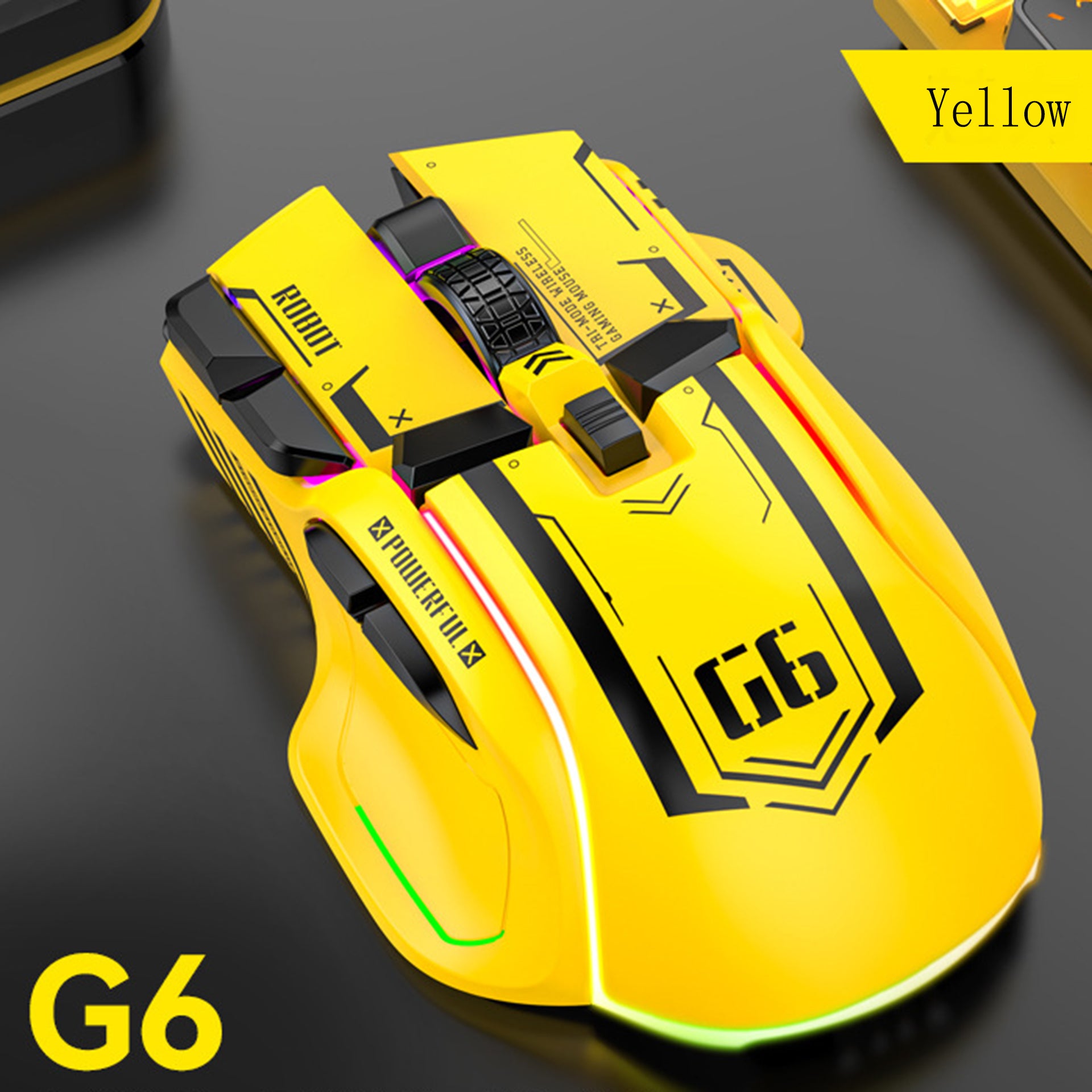Gaming Mouse Wireless Rechargeable, Tri Mode Connection, Silent Operation, One Click Return Desktop PC