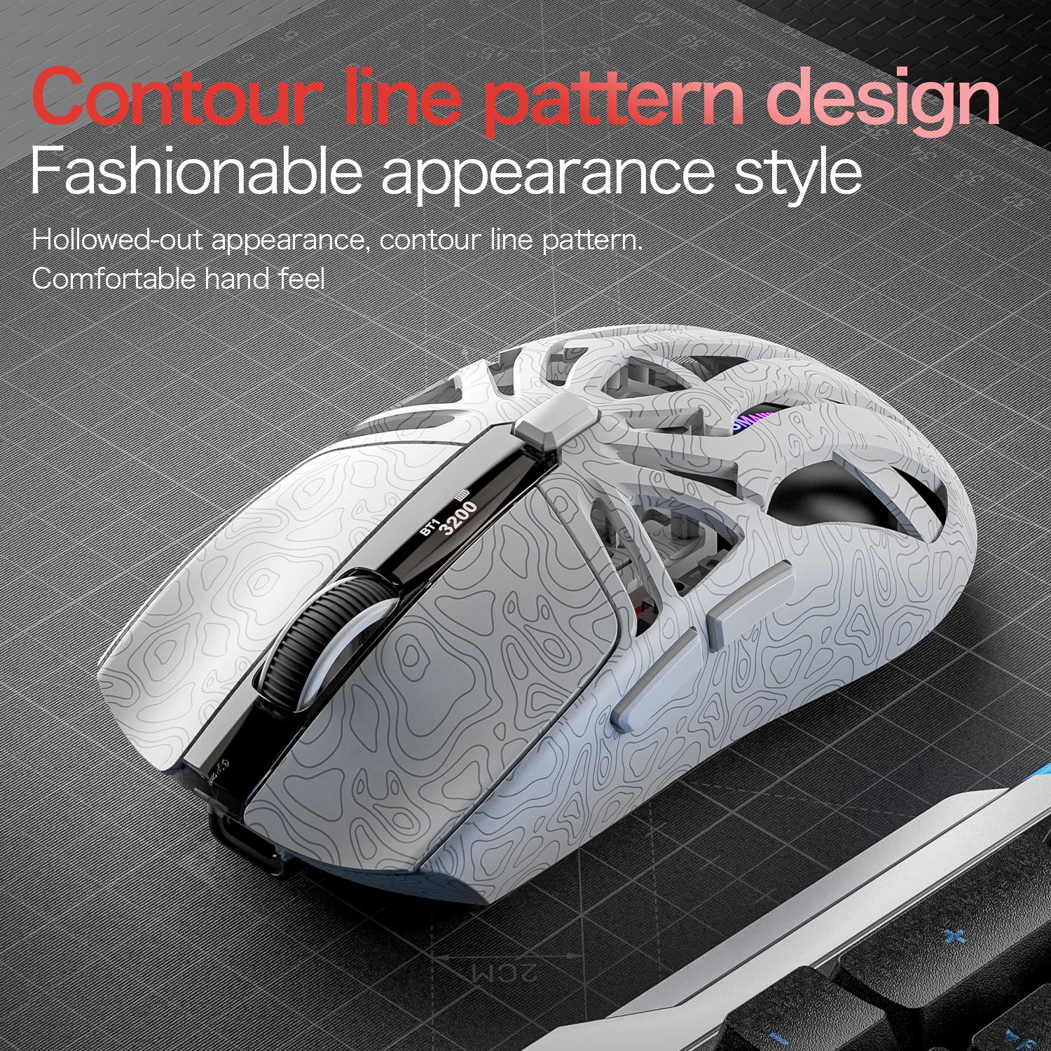 M8 Bluetooth Wireless E-Sports Gaming Mouse, Macro Programming, Lightweight Three Mode Connection