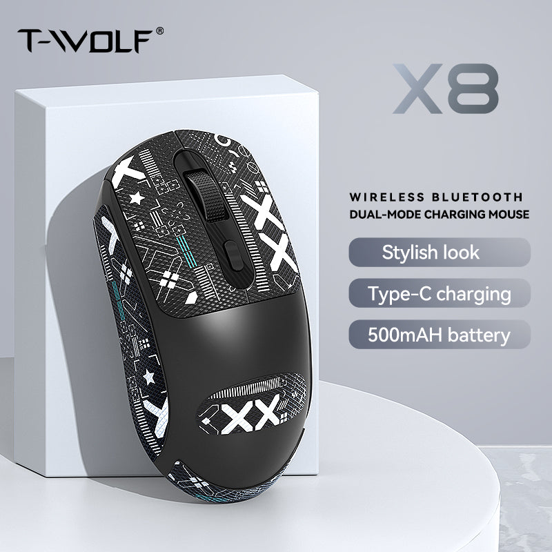 RGB Backlight 2.4G Wireless Mouse for Laptop, Free Non Slip Stickers, Business Office Use, PC Computer Accessory