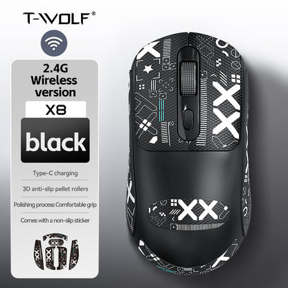 RGB Backlight 2.4G Wireless Mouse for Laptop, Free Non Slip Stickers, Business Office Use, PC Computer Accessory
