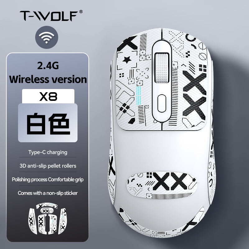 RGB Backlight 2.4G Wireless Mouse for Laptop, Free Non Slip Stickers, Business Office Use, PC Computer Accessory