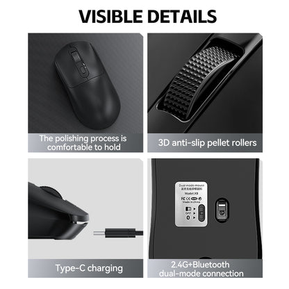 RGB Backlight 2.4G Wireless Mouse for Laptop, Free Non Slip Stickers, Business Office Use, PC Computer Accessory