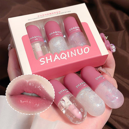 Capsule Lip Honey Kit Moisturizes Mirror Surface Sparkling Transparent Glass Lip Oil Hydrating Clea 1