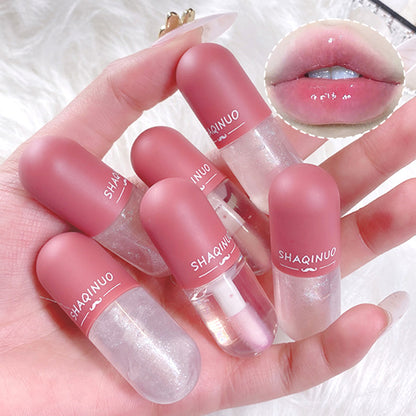 Capsule Lip Honey Kit Moisturizes Mirror Surface Sparkling Transparent Glass Lip Oil Hydrating Clea 3