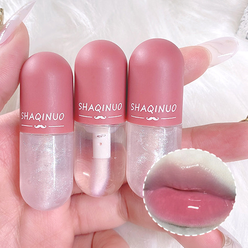 Capsule Lip Honey Kit Moisturizes Mirror Surface Sparkling Transparent Glass Lip Oil Hydrating Clea 5