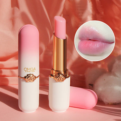Peach Color Change Lipstick, Non-Stick Cup Jelly Lipstick, Moisturizing Color Change Lip Balm for Hydration, Smooth Wear