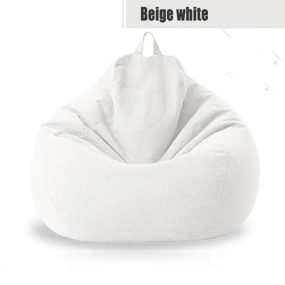 Cotton Linen Bean Bag Chair Cover Unfilled Pouf Ottoman Floor Lounger 5