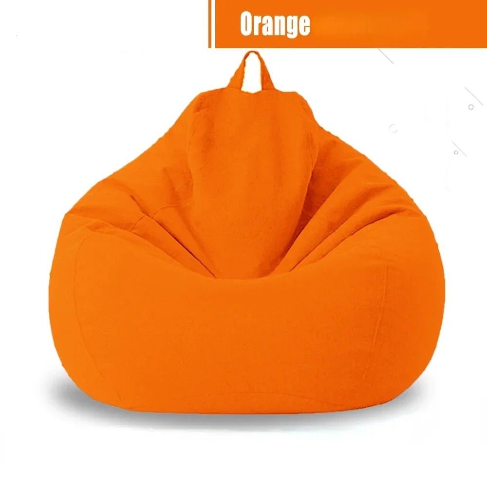 Cotton Linen Bean Bag Chair Cover Unfilled Pouf Ottoman Floor Lounger 6