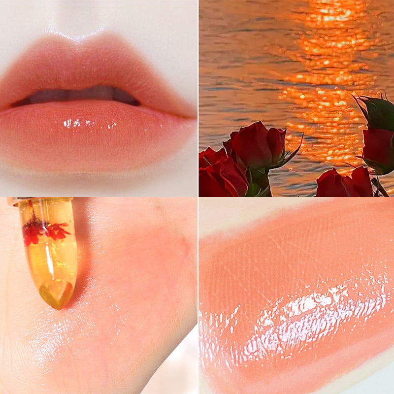 Jelly Colorchanging Lipstick Flower Lip Balm Warm And Longlasting Hydration Moisturizing Nonsticky 4