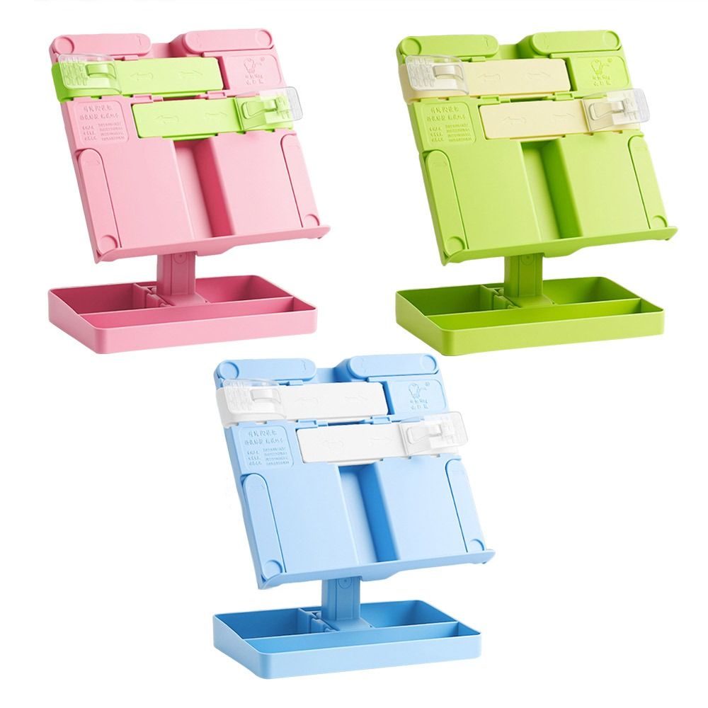 Adjustable Liftable Reading Rack, Large Capacity Book Holder with Pencil Case Base Reading Storage Artifact for Books