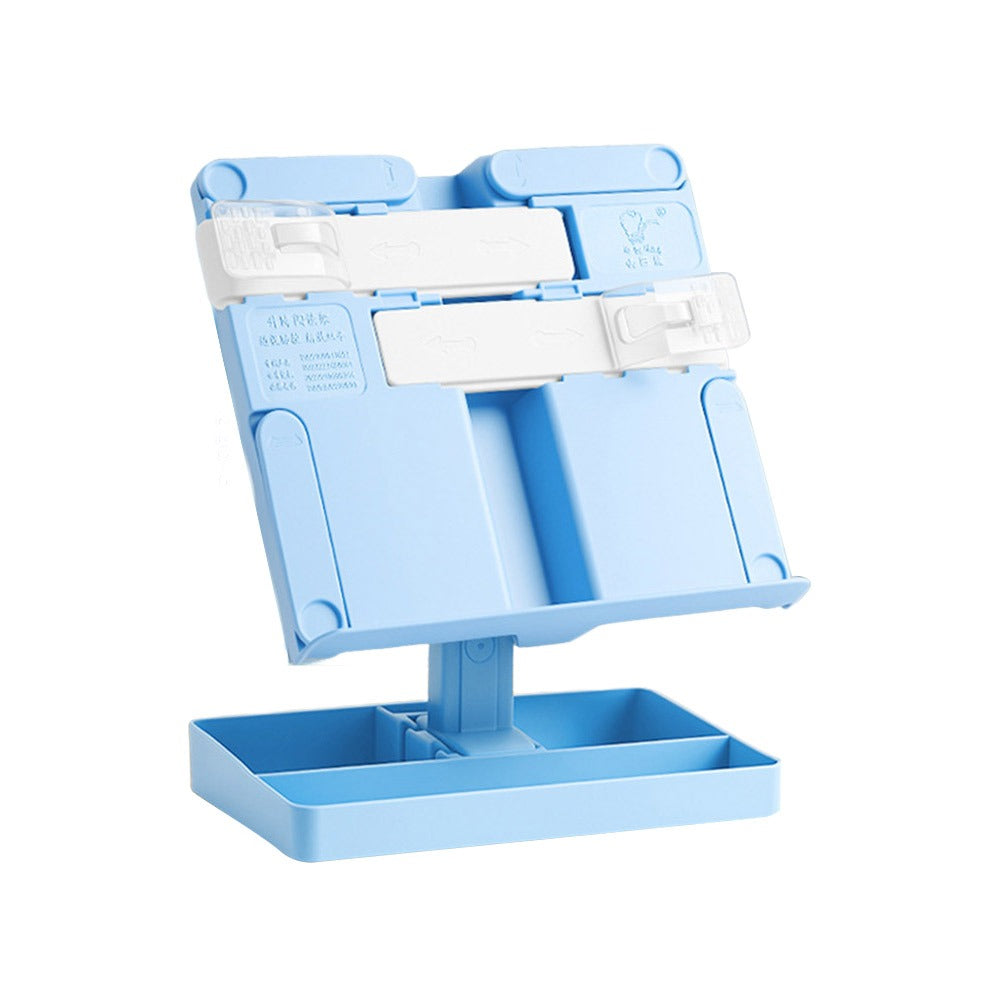 Adjustable Liftable Reading Rack, Large Capacity Book Holder with Pencil Case Base Reading Storage Artifact for Books