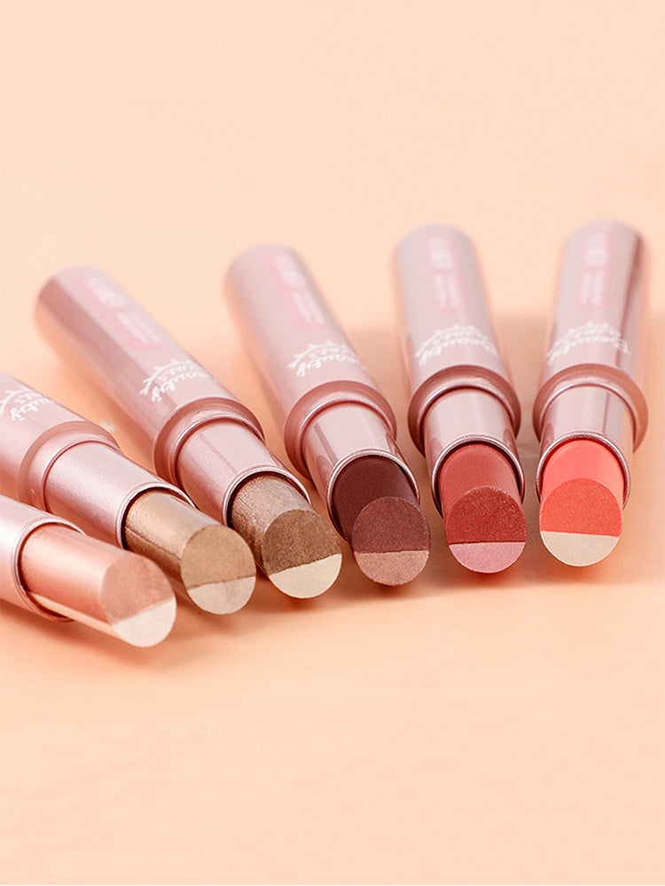 Waterproof Gradient Eyeshadow Stick TwoColor Pen Sweatproof Pearlescent Fine Shine Smudge Free Long 1