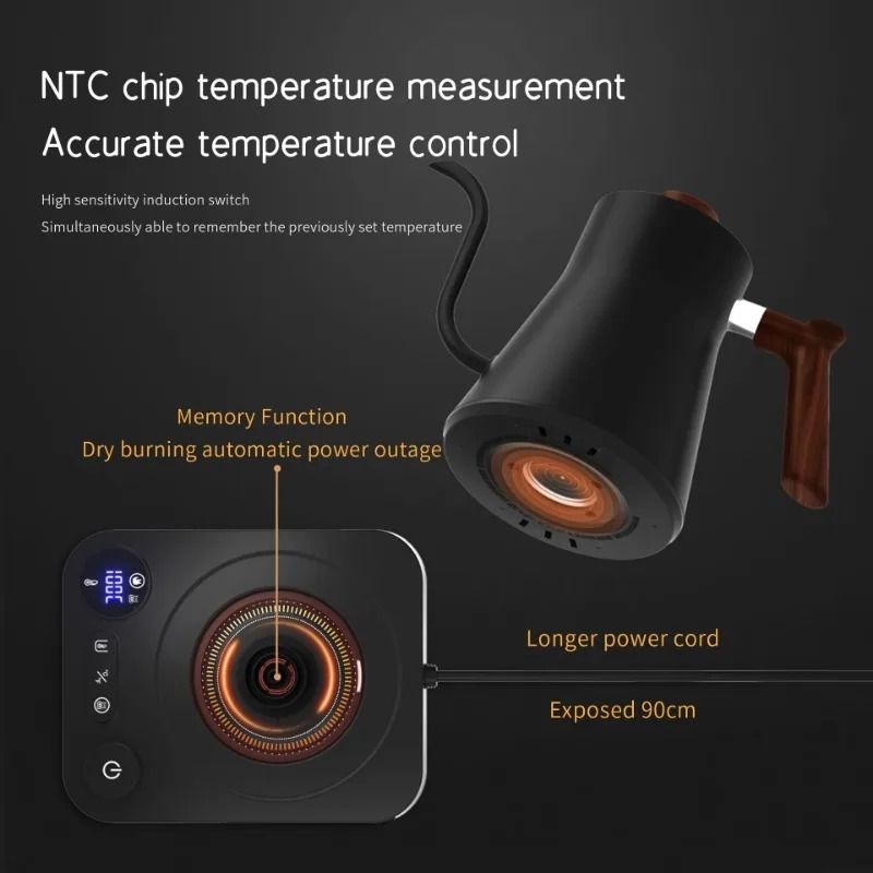 Smart Electric Gooseneck Kettle With Precision Temperature Control For Coffee Tea And Baby Formula 2