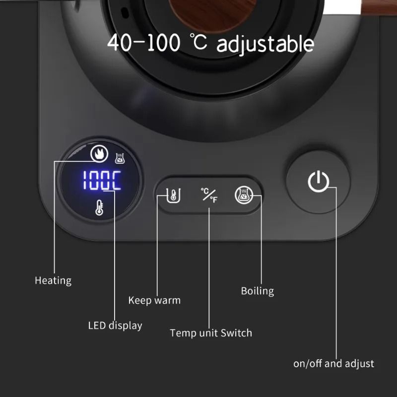 Smart Electric Gooseneck Kettle With Precision Temperature Control For Coffee Tea And Baby Formula 3