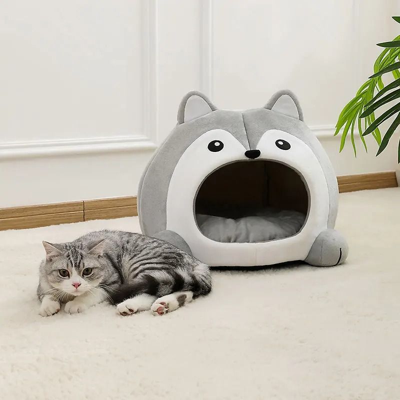 Plush Pet Bed Sofa Cushion Cave Style Lounger For Cats And Small Dogs 1