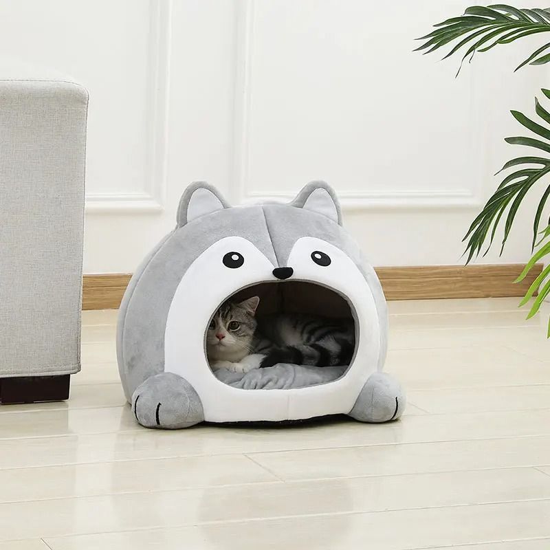 Plush Pet Bed Sofa Cushion Cave Style Lounger For Cats And Small Dogs 5