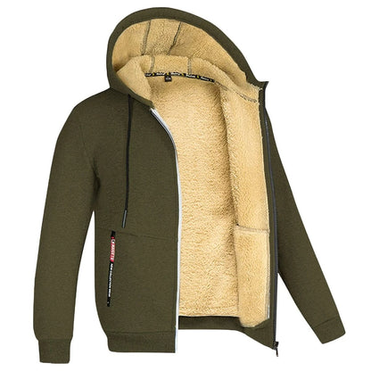 Unisex Lamb Wool Zipper Jacket With Plush Lining And Front Pockets For Winter Warmth 13