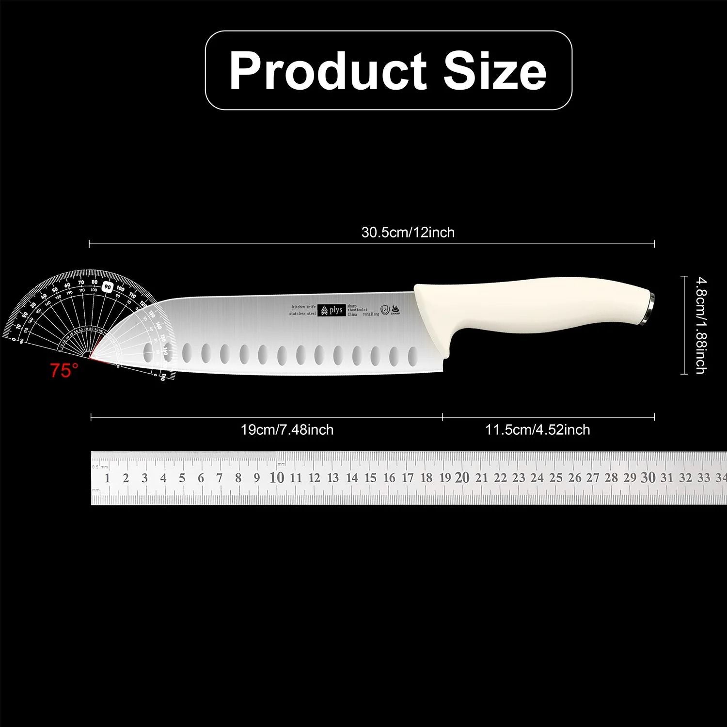 Precision Stainless Steel Chef Knife For Home Kitchen Cooking 5