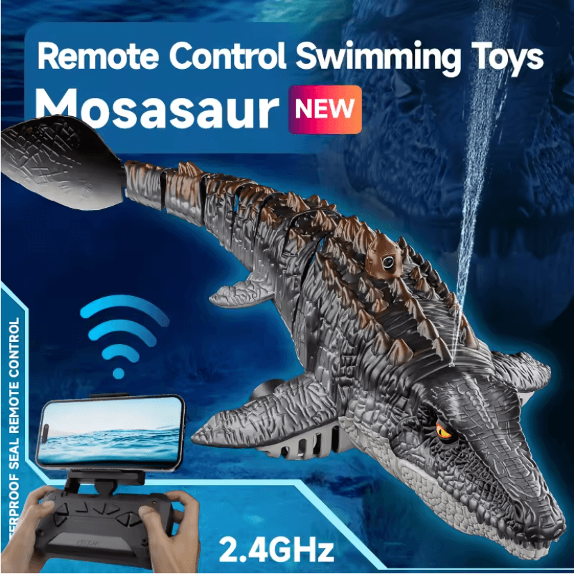 Aqua Mosasaurus RC Spray Water Dino Boat