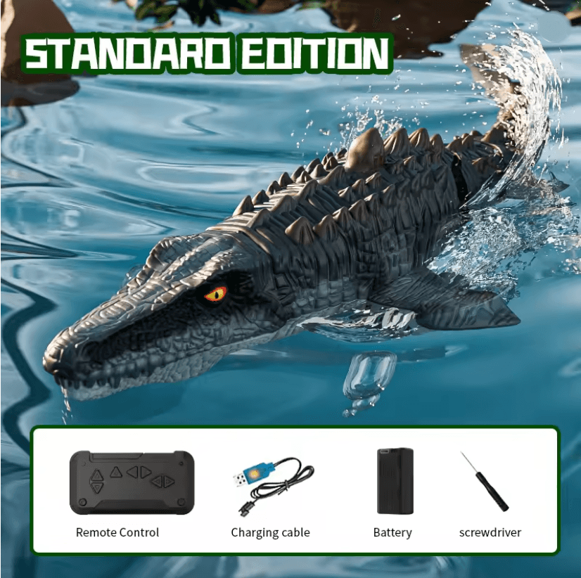 Aqua Mosasaurus RC Spray Water Dino Boat 3