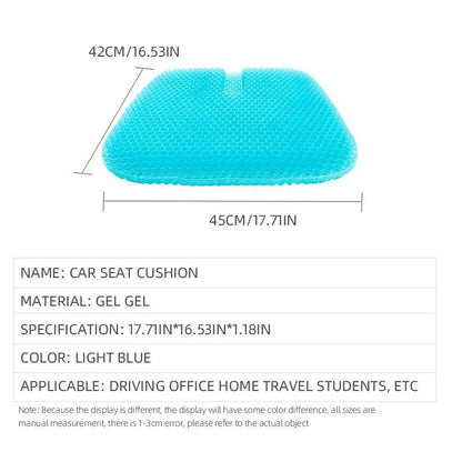 TPE Gel Seat Cushion Honeycomb Double Layer Square Pad For Office Chair Car Seat And Breathable Coo 1