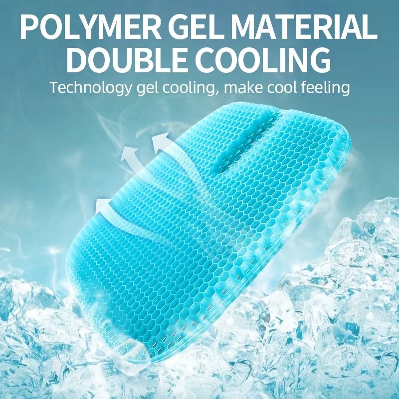 TPE Gel Seat Cushion Honeycomb Double Layer Square Pad For Office Chair Car Seat And Breathable Coo 4