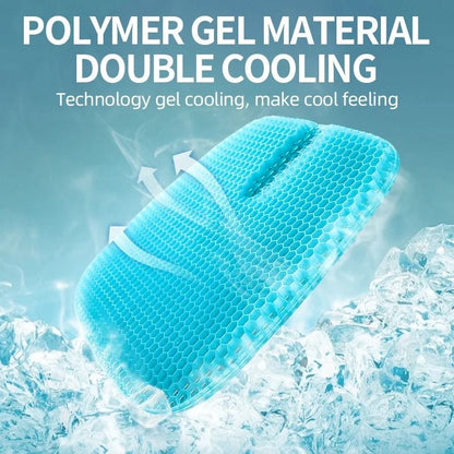 TPE Gel Seat Cushion Honeycomb Double Layer Square Pad For Office Chair Car Seat And Breathable Coo 4