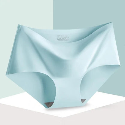 Seamless Ice Silk Womens Mid Waist Panties Soft Breathable Stretch Briefs In Multiple Colors M To X 9