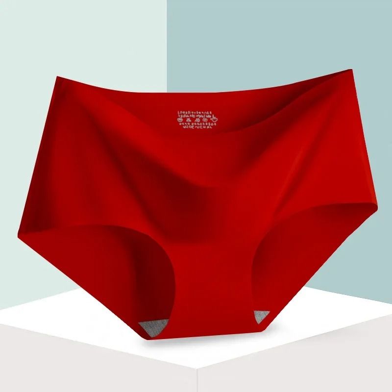 Seamless Ice Silk Womens Mid Waist Panties Soft Breathable Stretch Briefs In Multiple Colors M To X 2