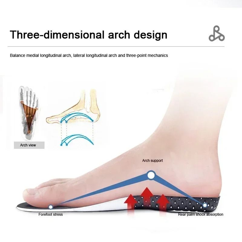 6 Pack Orthopedic Silicone Insoles For Arch Support And Shock Absorption Comfort For Running Or Pla 4