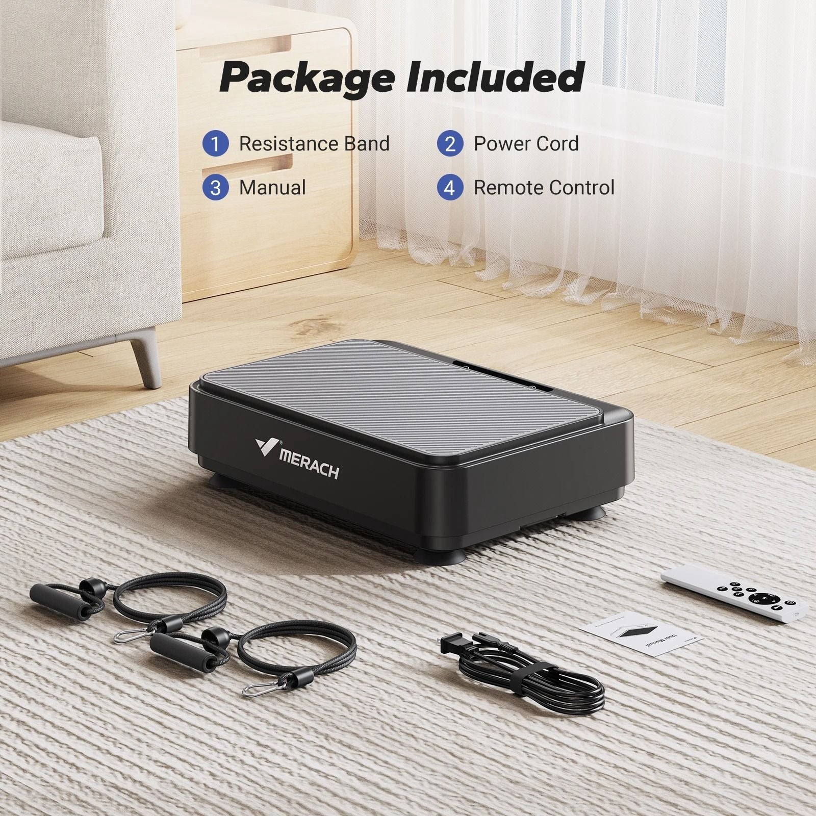 MERACH Vibration Plate Exercise Machine For Lymphatic Drainage Pain Relief Sleep Support And Weight 6