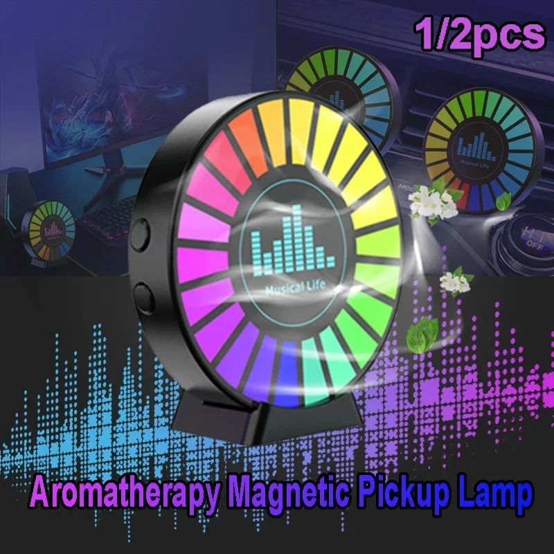 Aromatherapy Magnetic Pickup Lamp With RGB Light Rechargeable Air Freshener For Car Or Room Decor 1
