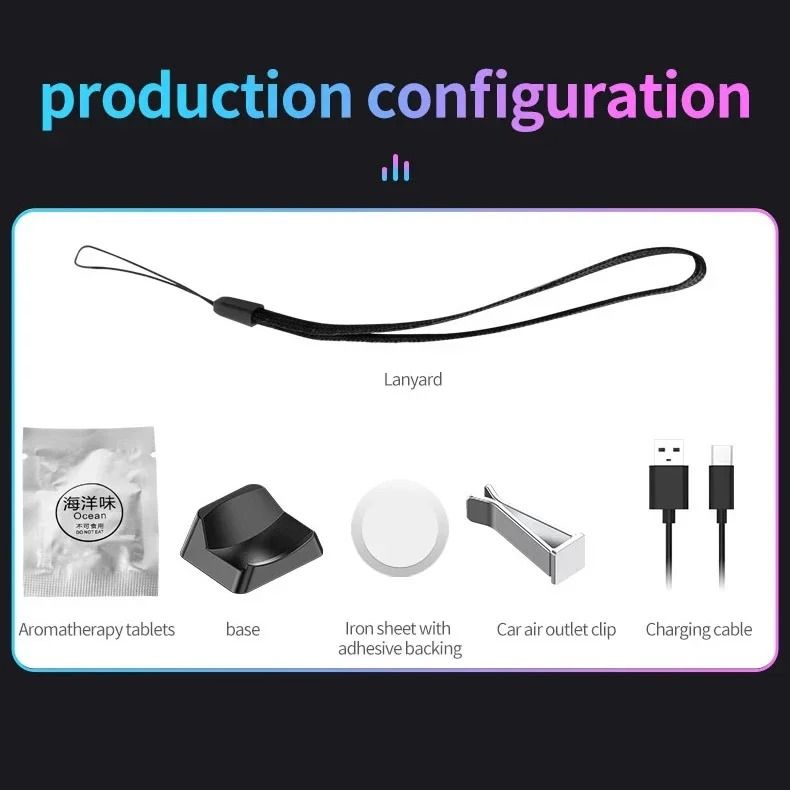 Aromatherapy Magnetic Pickup Lamp With RGB Light Rechargeable Air Freshener For Car Or Room Decor 5