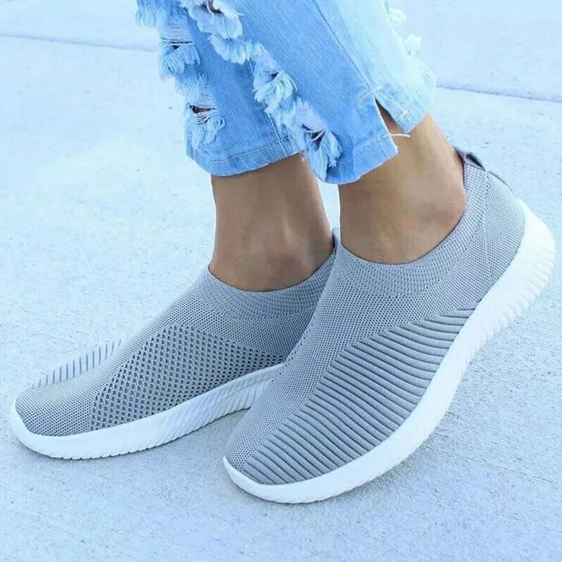 Womens Slip On Casual Sneakers Lightweight Vulcanized Sports Shoes Comfortable White Walking Sneake 1