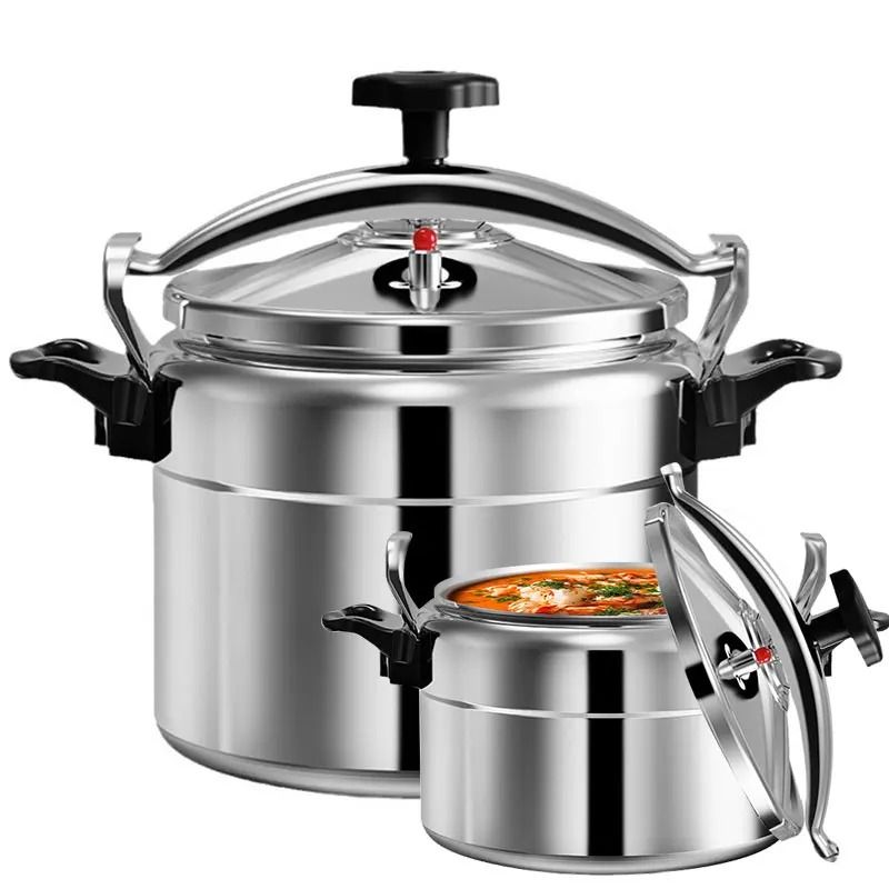 Heavy Duty Aluminum Pressure Cooker 3L 5L 7L Explosion Proof Pot for Gas Stove Cooking Fast Heat Distribution