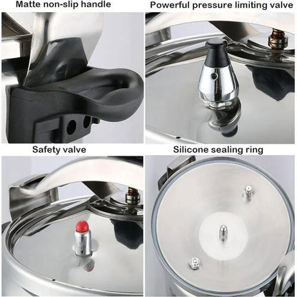 Heavy Duty Aluminum Pressure Cooker 3L 5L 7L Explosion Proof Pot For Gas Stove Cooking Fast Heat Di 2