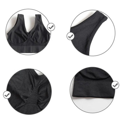 Womens Wireless Sleep Bralette Yoga Sports Bra Vest With No Padding Plus Size Soft Underwear Top Fo 3