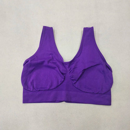 Womens Wireless Sleep Bralette Yoga Sports Bra Vest With No Padding Plus Size Soft Underwear Top Fo 13