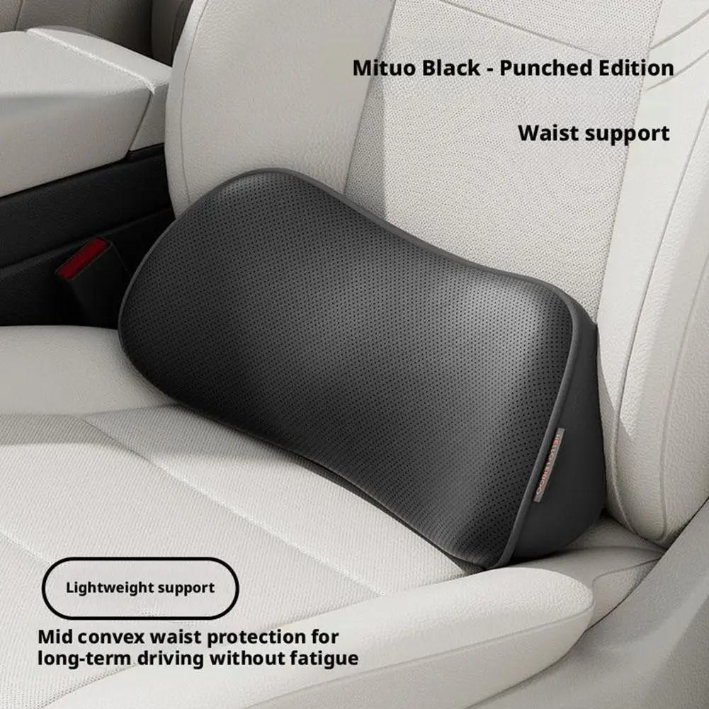 Car Lumbar Support Cushion Breathable Memory Foam Back Pillow for Seat and Office Chair Comfort